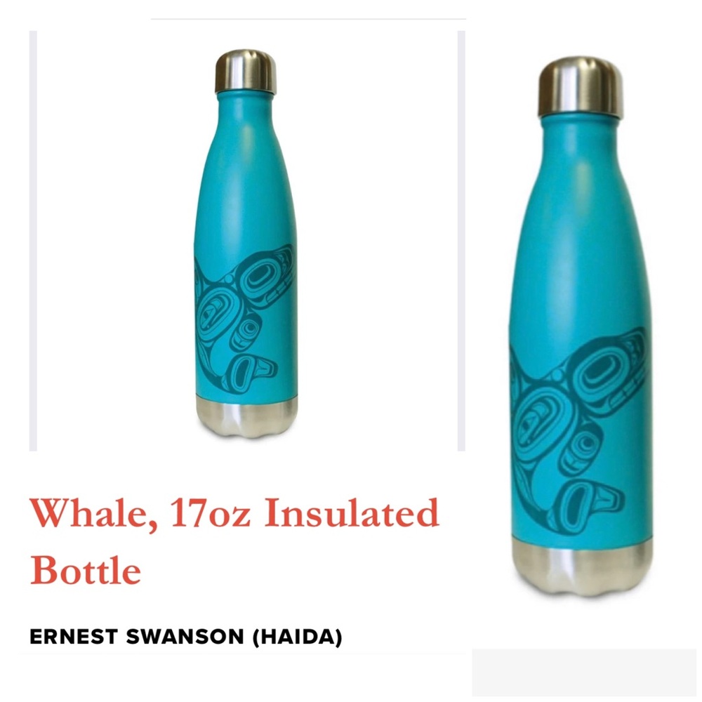 ⭐️ WHALE 🐳 🐋 Ernest Swanson Artist. Insulated 17oz Indigenous Haida